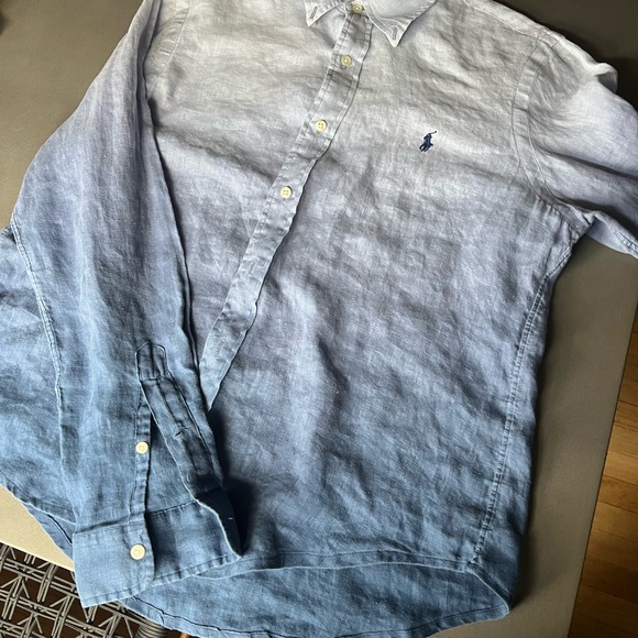 Ralph Lauren ombré linen shirt. Size M - Picture 2 of 3